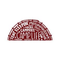 camp life tent wordart