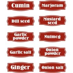 spice labels set