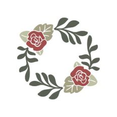 flowers monogram frame