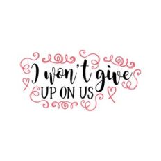 i won't give up on us