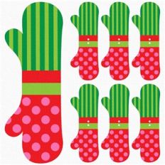 mittens card and gift tags