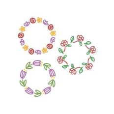 flowers monogram frame
