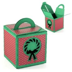 3d handled box - wreath