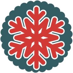 snow flake doily set