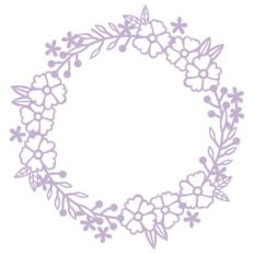simple purple monogram frame