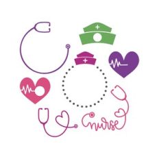 nurse monogram frame