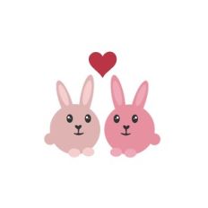 rabbits in love