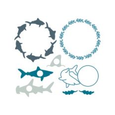 shark monogram frame