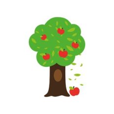 apples and tree