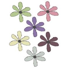 daisy flower doodles print and cut