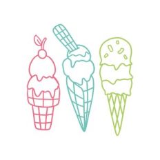 ice creams outline