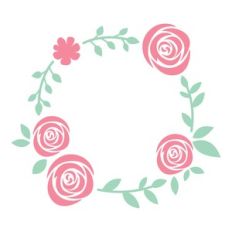 floral monogram frame