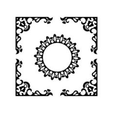 monogram frame and frame