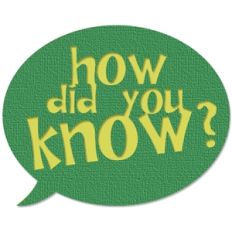 how did you know speech bubble