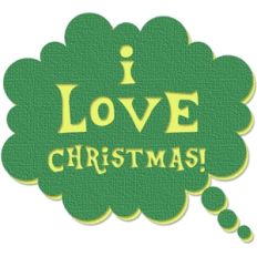 i love christmas speech bubble