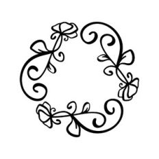 black monogram frame