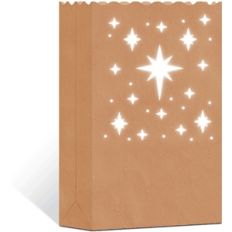 3d paper bag luminary: stars