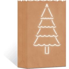 3d paper bag luminary: christmas tree