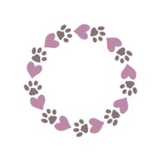 paws monogram frame