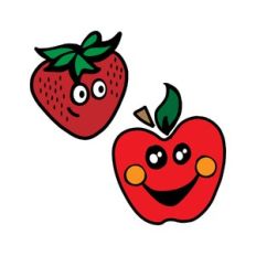 apple and strawberry
