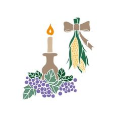 candle and corn