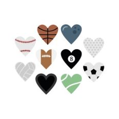 decorative hearts - sports