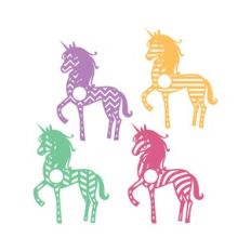 unicorns monogram frame