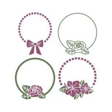 flowers monogram frame