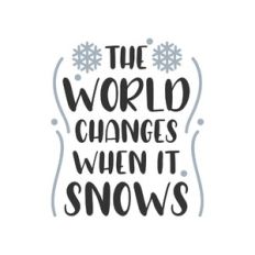 the world changes when it snows