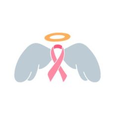 angel cancer ribbon