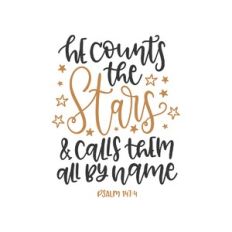 he counts the stars