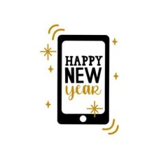 happy new year smartphone