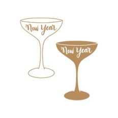 new year champagne glasses