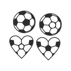soccer heart monogram frame
