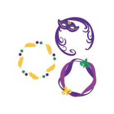 mardi gras monogram frame
