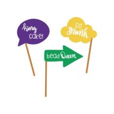mardi gras speech bubbles