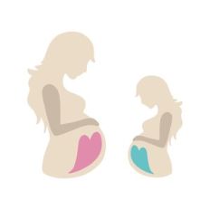 silhouette: pregnant woman