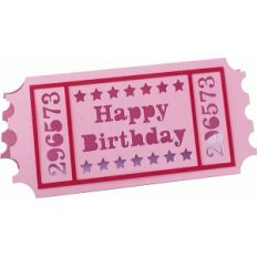 birthday card - ticket