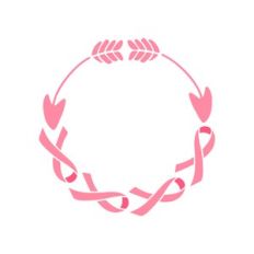 arrow and cancer ribbons monogram frame