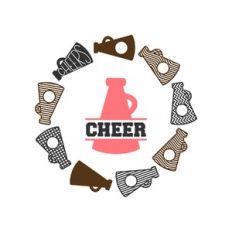 cheer monogram frame