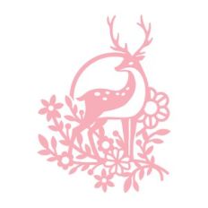 deer monogram frame