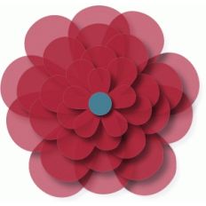 3d nested 5 petals flower