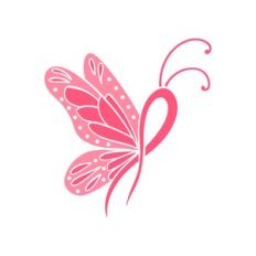 butterfly cancer ribbon