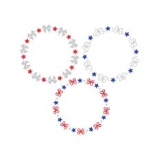 4th of july monogram frames