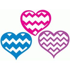 chevron heart set