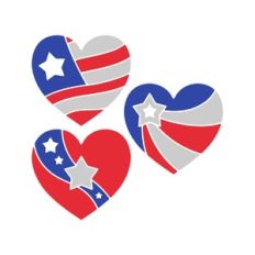 4th of july hearts