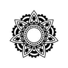 mandala monogram frame