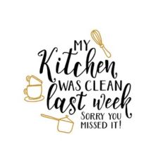 my kitchen was clean last week