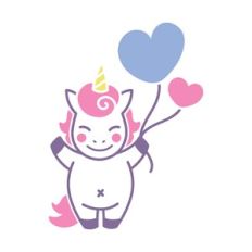 unicorn with balloons