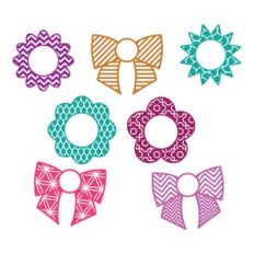 flowers and bows monogram frame